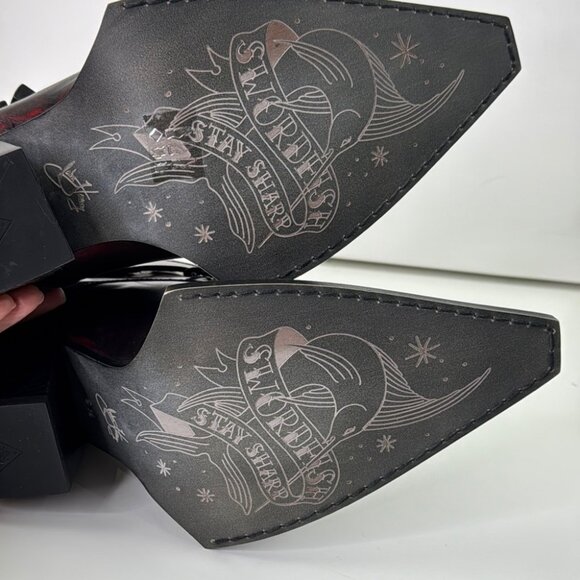 John Fluevog Swordfish Fauvist Fries Women Buckled Lace-Up Ankle Boot - Picture 8 of 15